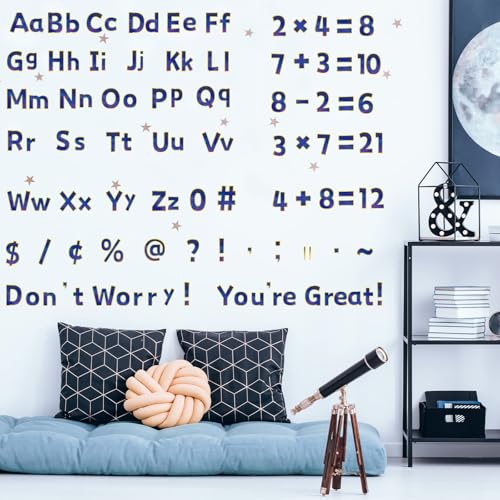 266 Pcs Letters Combo Pack Set Bulletin Board Letters Thanksgiving Fall Letters and Number Accents Bulletin Board Display Home Decor - style: Galaxy
