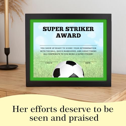 Soccer Award Certificates, 25 Pcs Soccer Ceremony Certificate, Sports Certificates of Achievement for Student Coach Kids, Sports Team Party Activities Supplies -A10 - style: Soccer