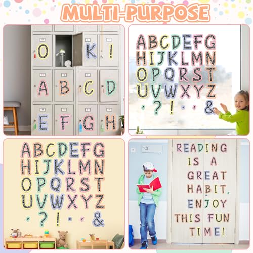 150 PCS Large 6" Bulletin Board Letters Set, Composition Pastel Classroom Alphabet Cutout Letter for Bulletin Board Display Home School, A Great Helper to Inspire Students' Learning Interest - style: Composition