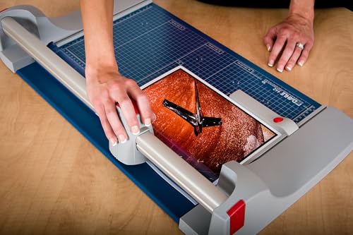 Dahle 442 Premium Rotary Trimmer, 20" Cut Length, 30 Sheet Capacity, Self-Sharpening, Automatic Clamp, German Engineered Paper Cutter - size: 20" Cut Length