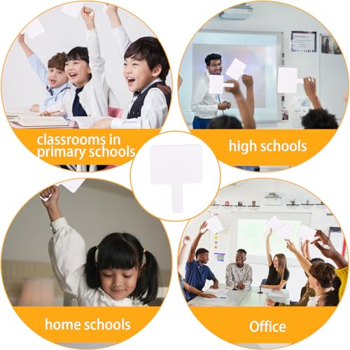QTLCOHD 25 Pack 5 x 7 Inch Dry Erase Answer Paddle | Hand Held White Boards for Students, Mini Double Sided Auction Paddles for Classroom, Teaching, Office - size: 5x7 Inch