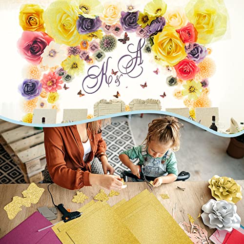 Double-Sided Gold Glitter Cardstock 8.5 x 11 24 Sheets, Goefun 100lb No-Shed Shimmer Glitter Paper for Wedding Parties, Invitations, Birthday, DIY Craft Projects, Anniversary - color: gold, size: 8.5x11