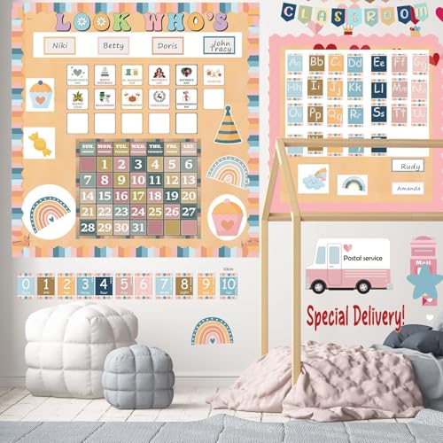 Peach Pink Bulletin Board Paper Roll,14.8FTx47IN Large Reusable Waterproof Erasable Classroom Wall Background Backdrop, Fade-Resistant Fabric Wrapping Paper School Decors Teacher Supplies - color: Peach