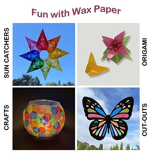 Translucent Wax Paper, Kite Paper, Glassine Papers. Suitable for Making Window Stars, Waldorf Stars (Classic, 6 x 6 inch) - color: Classic, 6 x 6 inch