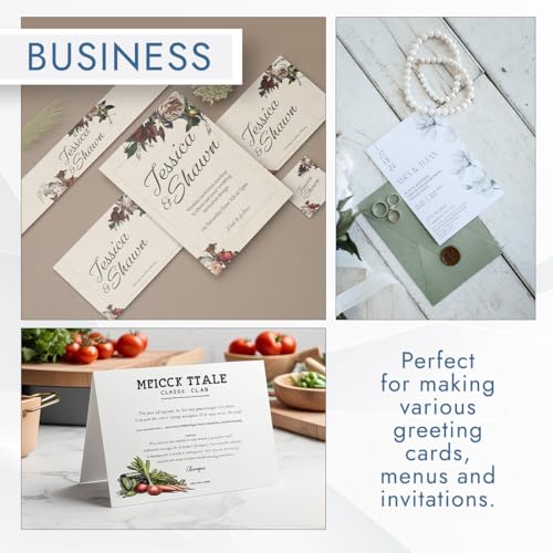 MOS Off-White Cardstock Paper 8.5 x 11 Inch (110 Sheets) — Heavyweight Cream Card Stock for Invitations, Menus, Certificates, Crafting, Business, Printer Compatible - color: Off White, size: 8.5" x 11"