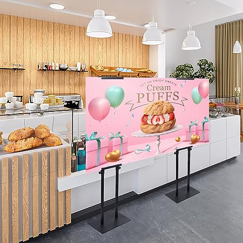 Poster Stand Heavy Duty - Adjustable Poster Stands for Display Foam Board, Double Sided Pedestal Floor Standing Sign Holder Height Up to 80 Inch, 1 Pack - size: Double-Pole Poster Stand 1 Pack