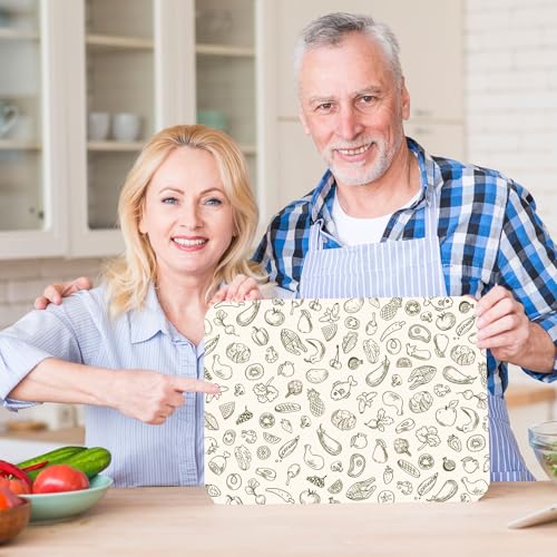 Whaline 30 Pcs Disposable Cutting Board Sheets Paper Kitchen & Outdoor Cutting Mats for Vegetables Fruits Meat Camping Picnic BBQ