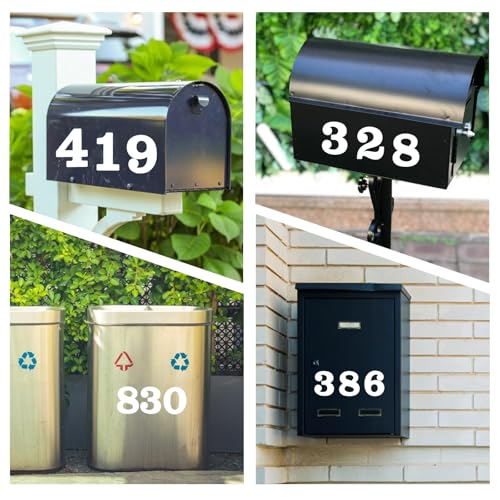 138 Pcs 2 Inch Mailbox Letters and Numbers for Outside, Self-Adhesive Vinyl Alphabet Letters Numbers Kit, White Letter and Number Stickers Address Number for Mailbox Signs Cars - color: White