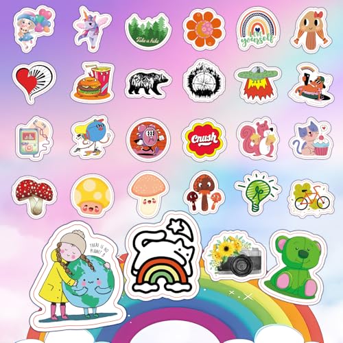 300pcs Random Cute Bulk Stickers Water Bottle Stickers for Adults, Waterproof Sticker Bulk Decals Pack for Computer, Helmet - size: 300pcs