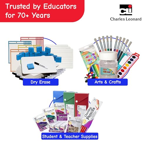 Charles Leonard Dry Erase Board Classroom Pack - Mini Lapboard School Supplies – Set of 12 Two-Sided Plain/Lined Dry Erasable White Boards, 9x12 Inches (35120) (Pack of 5) - color: Plain & Lined, size: 9" x 12" (60-Pack), style: 2-Sided Masonite Board