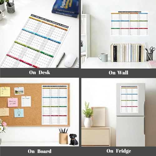 2026-2027 Academic Calendar 2-Pack (11x17"), Laminated + Cardstock, Reversible Vertical/Horizontal, July-June with Holidays for Office/Home/School - color: JUL~JUN- Laminated+Cardstock