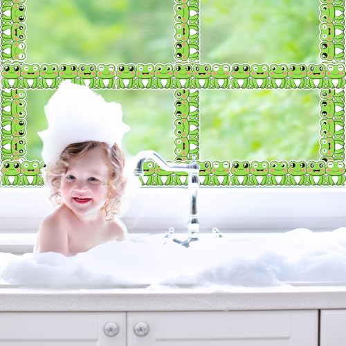 Whaline 32.8ft Frog Bulletin Board Border Cartoon Green Frog Die-Cut Rolled Border Trim for Summer Classroom Chalkboard Wall Decoration - style: Cute Frog