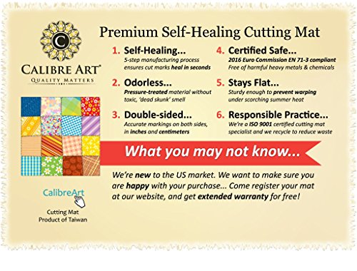 Self Healing Rotary Cutting Mat, Full 9x12, Best for Quilting Sewing | Warp-Proof & Odorless (Not From China) - size: 12"L x 9"W