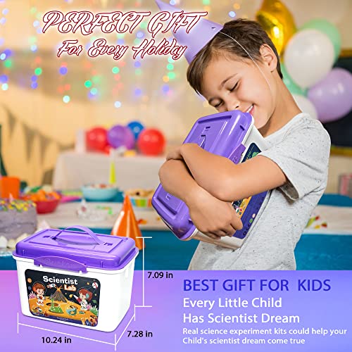 Educational Science Kit for Kids - 56 Science Lab Experiments with Lab Coat Scientist Costume, Science Kits for Kids Age 6-8-10-12, 70+ PCS DIY Stem Projects, Educational Toys for Girls Boys - color: Science Kit With 56 Experiments