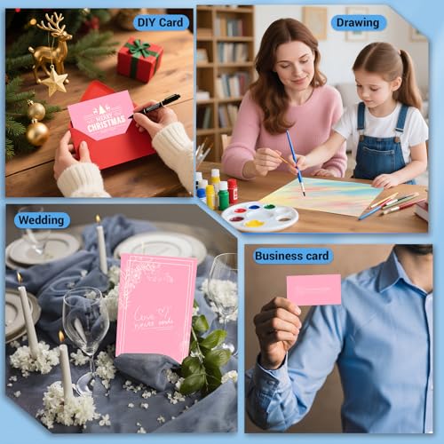 Cardstock 8.5 x 11, Thick Printer Paper 75 lb/200 gsm, 40 Sheets Card Stock Pink, Heavy Card stock, Art CardStock Paper for Invitations, Diy Cards, Business Cards, Menus, Crafts, Drawing etc - color: Pink, size: 8.5x11 IN-40 Sheets