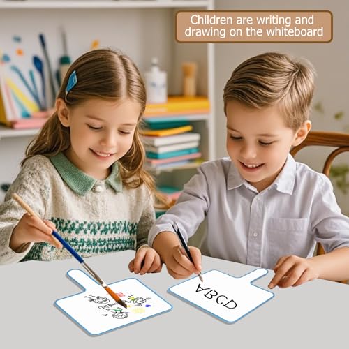 Dry Erase Paddles Handheld with Erasers Portable Double Sided Whiteboard Answer Board Auction Paddles for Students Teachers Classroom Office (Blue) - color: Blue