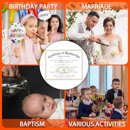 Church Membership Certificates for New Members, 25 Pcs Gold Foil Recognition Certificate, Certificates of Membership Gifts for New Church Members, Christian Religious Favors & Supplies -16 - style: Gold Foil-01