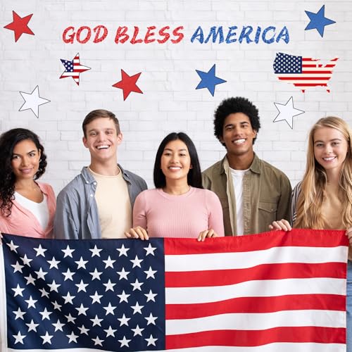 60 Sheets Red White Blue Cardstock 8.5x11 Card Stocks Patriotic Glitter Scrapbook Paper 4th of July Red Blue Construction Paper for Crafts Invitation Cards Home School Office Patriotic Party Supplies - color: Red White Blue