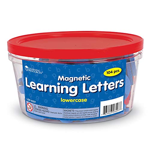 Learning Resources Magnetic Learning Letters -, 104 pcs, Ages 3+,Lowercase, Stick to Fridge,Back to School Supplies,Teacher Supplies