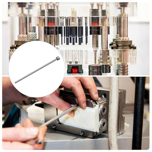 uxcell 2Pcs Straight Ejector Pins, 2.5mm (3/32") Dia. 65Mn Steel Round Tip Punch 100mm (4") Long for Mechanical Maintenance - size: 3/32"
