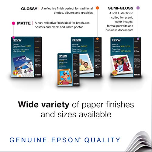 Epson Premium Presentation Paper MATTE (8.5x11 Inches, Double-sided, 50 Sheets) (S041568),Bright White - size: 50 Count (Pack of 1)