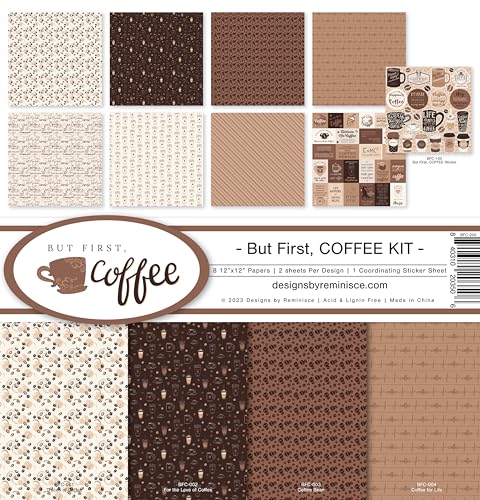 Reminisce But First, Coffee Scrapbook Collection Kit