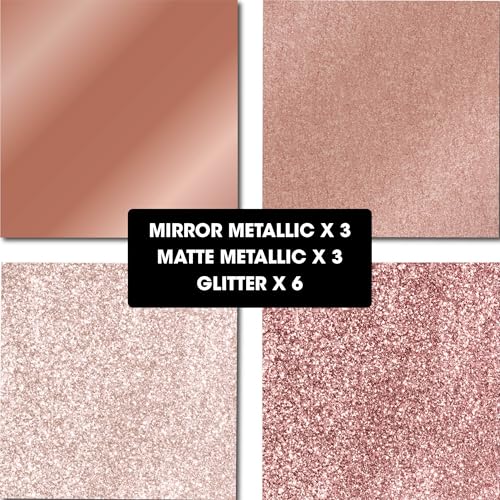 36 sheets Gold Sliver Rose Gold 12x12 Cardstock Scrapbook Decorative Paper for Card Making Journaling Origami Scrapbook Paper Scrapbooking Supplies
