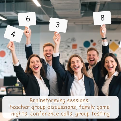 JJUNW 12 PCS 8 x 10 Inch Dry Erase Paddle, Handheld Wooden White Board Double Sided Dry Erase Signs Auction Paddles for Students Classroom Office Meeting Voting Answers Shower Games Party