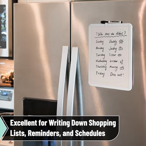 Mr. Pen- Magnetic Whiteboard Dry Erase, 12x16 Inches | Dry Erase Board with Black Fine Point Marker, Magnetic White Board for Students, Home, Office and Classroom
