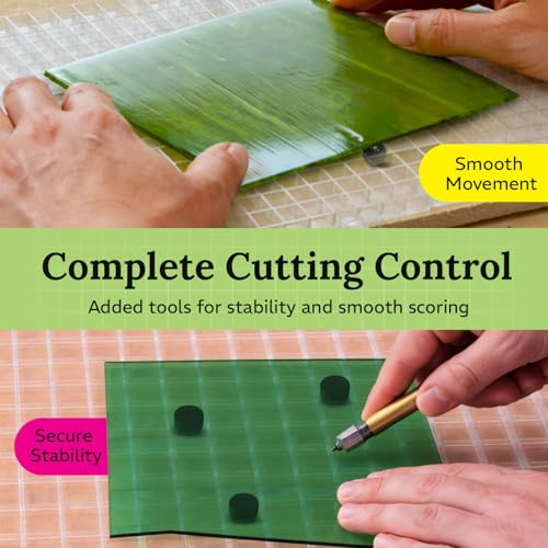 Stained Glass Cutting Mat for Crafting, 11.5 X 11.5 Modular Grid Shard Catcher for Stained Glass Supplies and Tools, Small Glass Cutting Board for a Safe, Clean Workspace