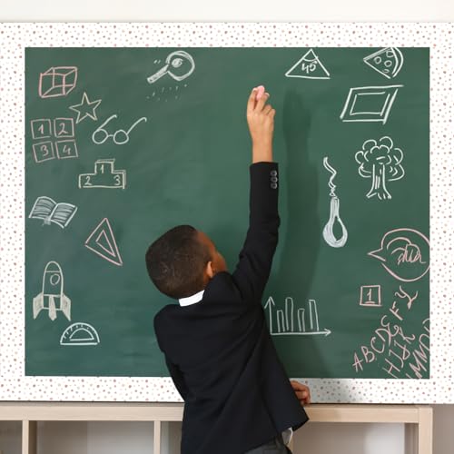 Zonon 65 Feet Bulletin Board Borders Boho Polka Dot Borders Roll Classroom Straight Rolled Border Trim Simply Stylish Natural Decorative Bulletin Board Border Back to School Decor - style: Classic