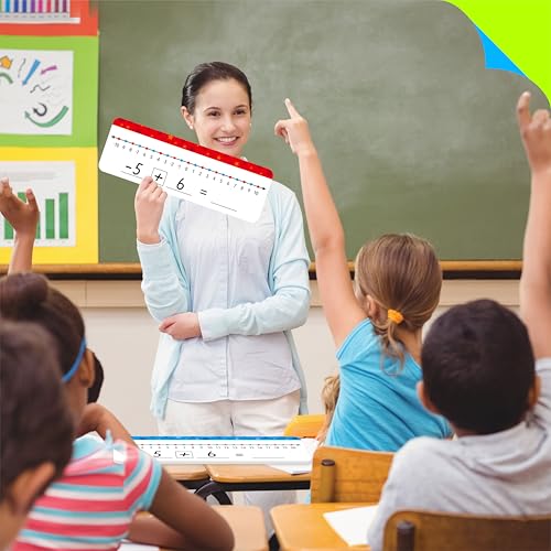 15 Packs Number Line Dry Erase Boards, Double Sided Writable and Erasable Board-0 to 20 on One Side & -10 to10 on Other Side Math White Board for Kids, Students, Classroom and Home (12” x 4”) - color: Stars, size: -10-10/0-20 -15 Packs