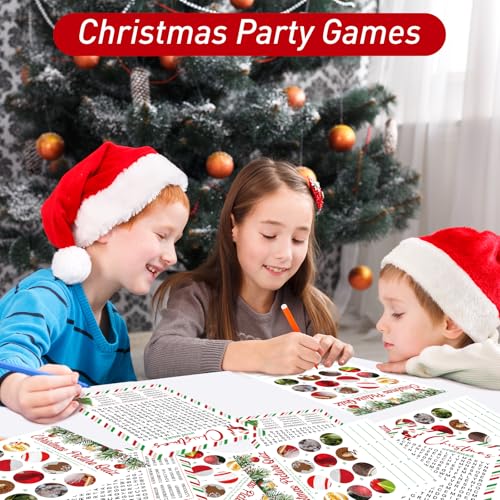 COCHIE 30 Players Christmas Party Games for Adults Family Office Large Groups, Xmas Parties Picture Quiz Game, Riddle Game, Christmas Word Search Games with Answer Key (Xmas Search) - style: XMAS Search