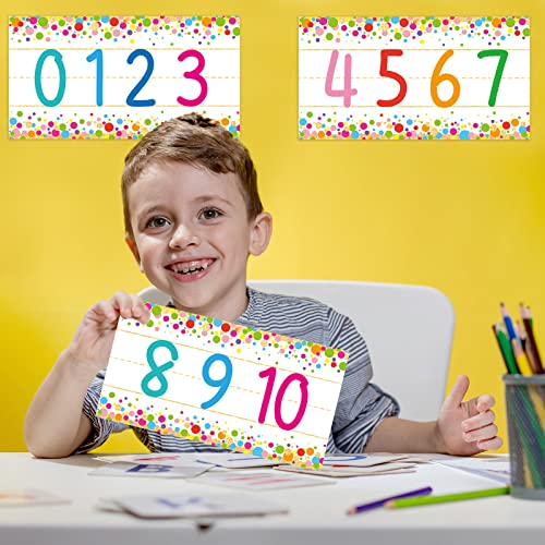 12 Pieces Alphabet Bulletin Board Strips Set Alphabet Line ABC Alphabet Banner & Number Border Posters for Preschool Kindergarten Classroom Playroom Bedroom (Confetti) - style: Confetti