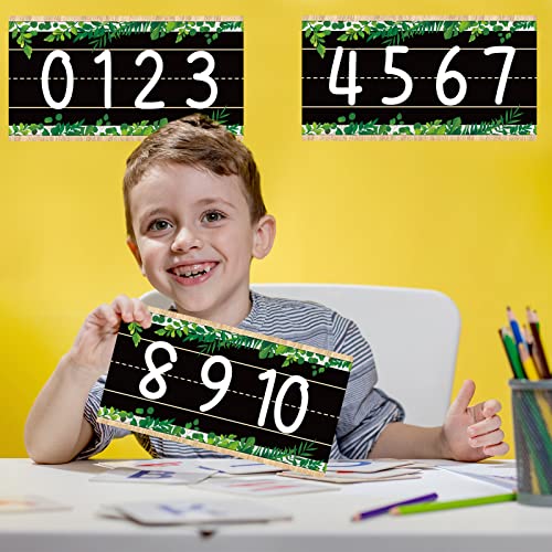 12 Pieces Alphabet Bulletin Board Strips Set Alphabet Line ABC Boho Banner & Number Border Posters for Preschool Kindergarten Classroom Playroom Bedroom (Simply Boho) - style: Simply Boho
