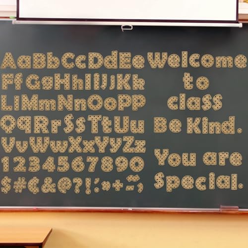 260pcs Letters Combo Pack Set Burlap Decorations Alphabet Letters Numbers Bulletin Board Block Accents Cutouts - style: Burlap