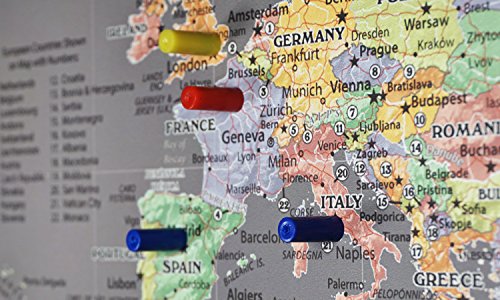 HM3322WLD-MOD Magnetic Map 33 X 22 Modern World