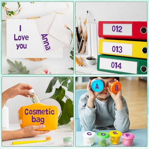 Alphabet Stickers, 1'' Inch, 12 Sheets, Deep Purple Letter Stickers, Self-Adhesive Vinyl, Mailbox Numbers, Classroom & Home Decor - color: Deep Purple