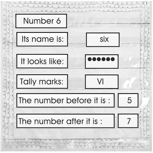 MotiMind Standard Pocket Chart for Classroom 7 Pocket Chart for Teacher Lesson Home School Supplies 28''x28'' Aid Fits Standard 3'' Sentence Strip Word Card Word Wall(Retro) - style: Retro