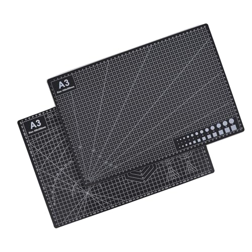 Cutting Mat A3 Black, Self Healing Cutting Mat 12x18 Inch, 5-Ply Craft Board Black, Hobby Board for Crafts 18x24 Inch - color: Black