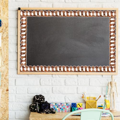 FYSUIMU 32.8ft Cowboy Boot Bulletin Board Borders Brown Hat Boots Die-Cut Border Trim for Western Wild West Rodeo Party Chalkboard Decoration