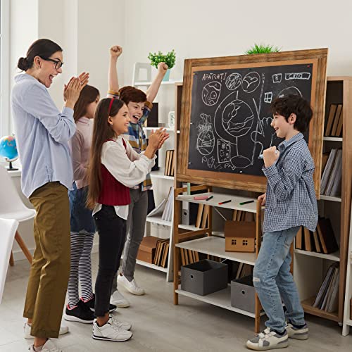 Zonon 65 Feet Wood Grain Classroom Bulletin Board Borders 1 Roll of Brown Bulletin Board Straight Borders Trim for Back to School Classroom School Decoration Whiteboard - style: Wood Grain
