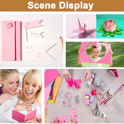 Silunkia 40 Sheets Pink Shimmer Cardstock 8.5 x 11 Crafts Paper, 75lb Heavyweight Card Stock Craft Paper for DIY Cards Making, Greeting Cards, Wedding Invitations, Menus - color: Pink, size: 40 Sheets