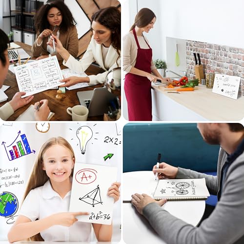 Board Geeks 6 Small Dry Erase Board for Kids - Mini White Board for Students and Teachers - Durable and Portable Individual Whiteboard with Rounded Corners - Double Sided (9x12 Inches) (Pack of 6) - size: 6 Pack (12"W x 9"H)