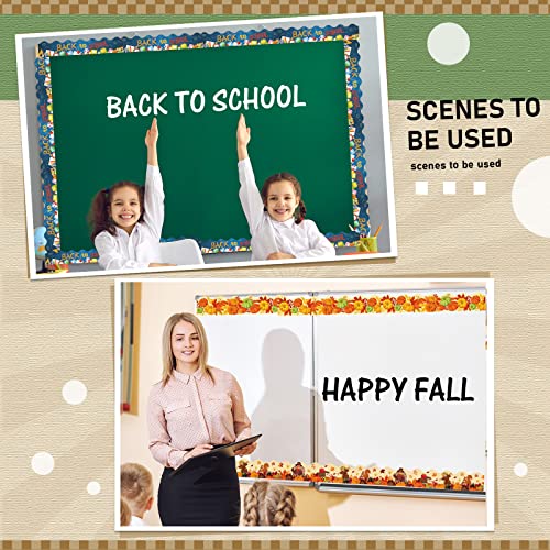 Geyee 360 Pcs Holiday Bulletin Board Borders Seasonal Bulletin Board Decorations Summer Beach Classroom Trim for Classroom School Wall Decor, 12 Design(Stylish) - style: Stylish