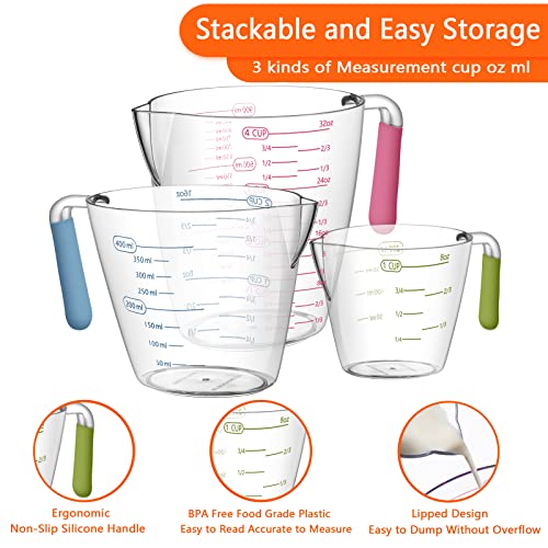 AIKEXIN 20 PCS Measuring Cups & Spoons Set, for Cooking & Baking Gadgets | 18/10 Stainless Steel, Metal Material | Nesting, Stackable Design | Dry & Liquid | Plastic | Leveler, Conversion Chart - style: Rectangular Spoons Set