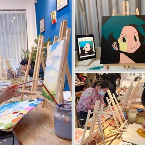 2PCS 12 Inch Wood Tabletop Easel -Easel Stand for Painting, Perfect for Parties, Art Projects, and Creative Displays.