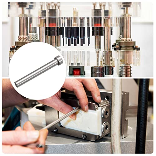 uxcell Straight Ejector Pins, 11mm (7/16") Dia. 65Mn Steel Round Tip Punch 100mm (4") Long for Mechanical Maintenance 2Pcs - size: 7/16"