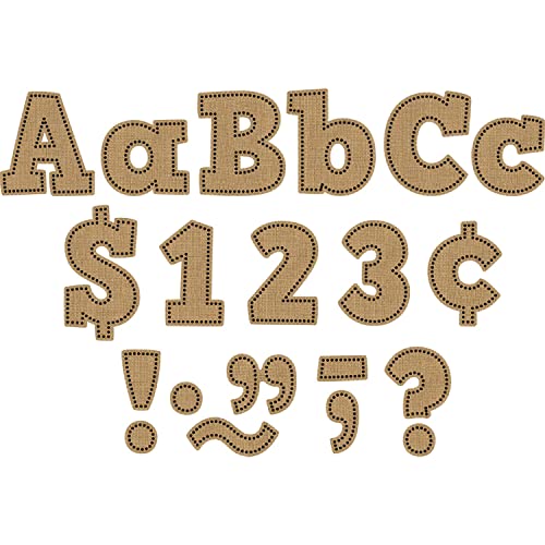 Teacher Created Resources Burlap Bold Block 4" Letters Combo Pack (TCR3938)