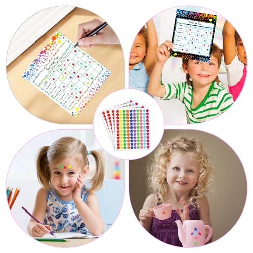 Utron 80 Pack Reward Chart for Kids, Incentive Chart Behavior Chart for Kids at Home, 2 Designs with 2160 Star Sticker, Kids Chore Chart, Sticker Chart for Kids Behavior